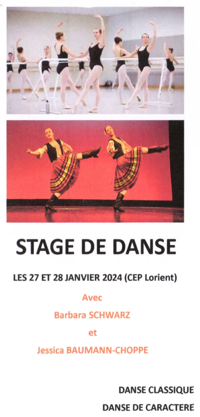 Stage Danse Janvier 2024